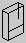 Black isometric outline of a tall box with a glass front