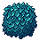 The bush with bright cyan highlights on top of the leaves, mostly on the upper left