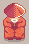 The finished pixel art sage on a warm grey background