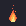The flame with a light yellow heat source at the bottom