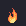 A pixel art bonfire with two flame tongues and a small heat source