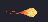 A round pixel art fireball with a tail, like a cannonball shot
