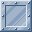 The finished metal plate with a square pressed into its middle