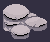The stones with darker grey sides and dark shadows under each top edge